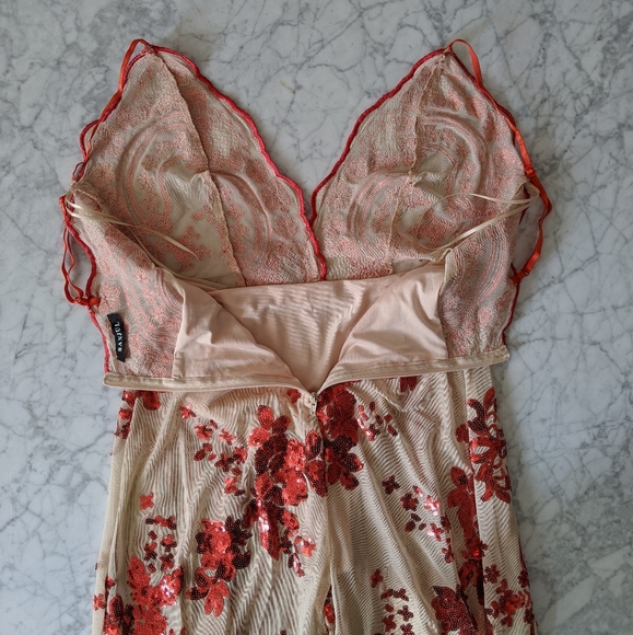 Banjul Red Sequin Jumpsuit - Picture 2 of 6